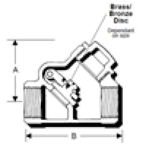 CHECK VALV 1-1/2 BRONZE 200 B345 53068300 -THRD Y PATTERN