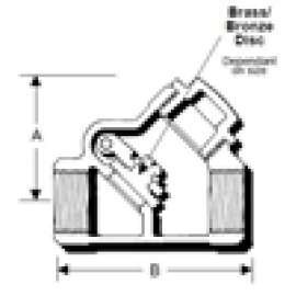 CHECK VALVE 1 300# B375 THRD 53085940 - SWING BRONZE DISC