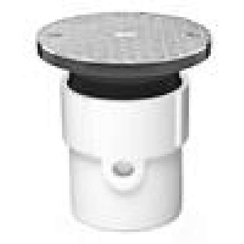 Cleanout 3in or 4in PVC Spg/Hub End Adjustable General Purpose with 6in Brass Round Cover