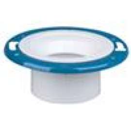 Closet Flange 4in PVC DWV Adjustable with Plastic Coated Steel Flange Hub