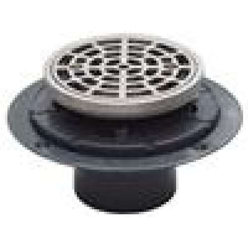 Shower Drain 2in PVC with Square Top Oil Rubbed Bronze