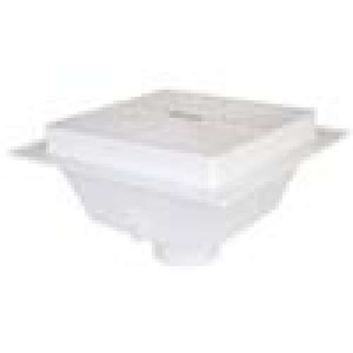 Floor Sink Square 2in PVC SquareMax with PVC Strainer