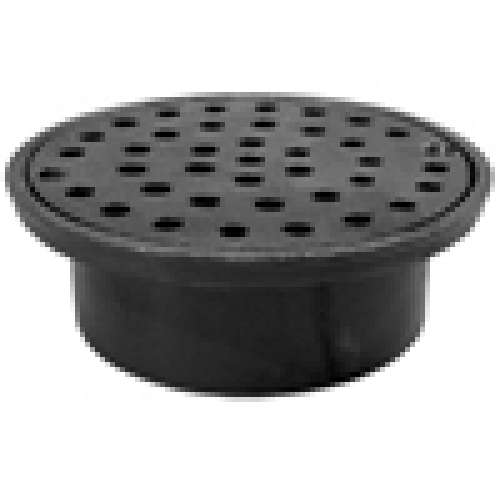 Floor Drain 4in X 7-1/2in Cast Iron Inside Round Caulk Black