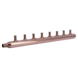 Manifold 3/4in 8-Port Copper Closed 1in Trunk 1/2in Branches 22789