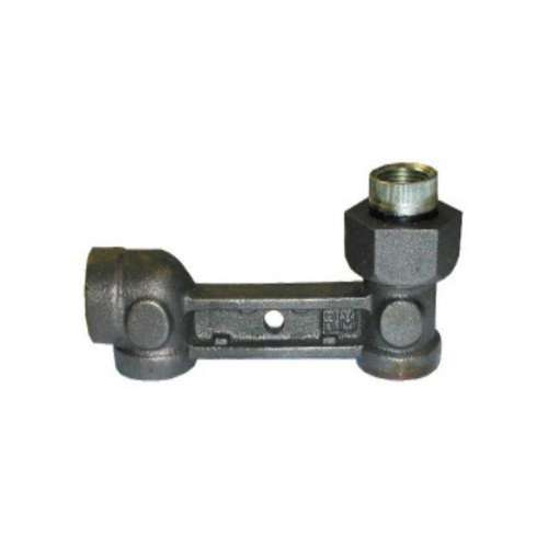 Meter Bar 1in X1in X3/4in Cast Iron 6-1/2in Centerline Horizontal Inlet X Vertical Outlet FNPT