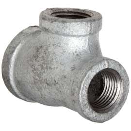 Tee 1in X1/4in Galvanized Malleable Iron Threaded Class 150
