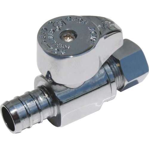 Straight Stop 1/2in X 3/8in Brass 1/4 Turn BarbXCMP Lead Free 23057LF