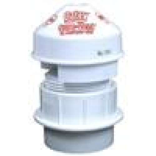 Vent 1.5in to 2in Air Admittance Valve 6 DFU with Schedule 40 PVC Straight Adapter