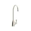 Georgian Era C-Spout Filter Faucet With Metal Lever Handle In Polished Nickel