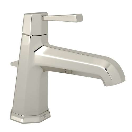 Single Hole, Single Lever Lavatory Faucet with Lever Handle in Polished Nickel