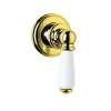 Perrin and Rowe U.3240L-IB/TO 3/4in Wall Valve Trim in English Gold