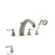 Perrin and Rowe U.3248L-STN Roman Tub Faucet in Satin Nickel