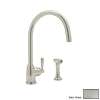 Mimas Kitchen Faucet and Metal Lever Handle in Satin Nickel