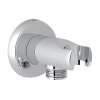 Handshower Wall Outlet with Handshower Holder in Polished Chrome