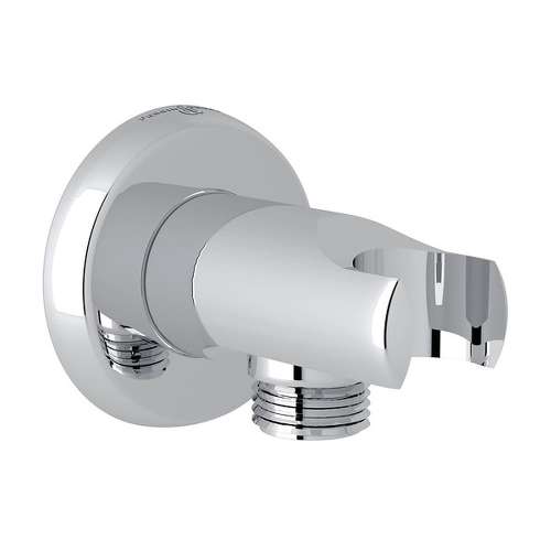 Handshower Wall Outlet with Handshower Holder in Polished Chrome