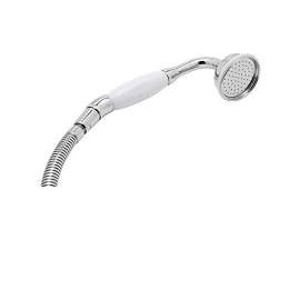 Perrin and Rowe Inclined Hand Shower With Porcelain Handle And 60-In Hose