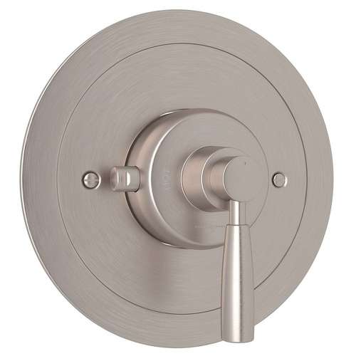Thermostatic Trim with Metal Lever and without Volume Control in Satin Nickel