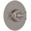 Thermostatic Trim without Volume Control with Cross Handle in Satin Nickel