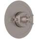 Thermostatic Trim without Volume Control with Cross Handle in Satin Nickel