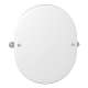 24-7/16-in Holborn Wall Mount Oval Mirror in Polished Chrome