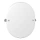 24-7/16-in Holborn Wall Mount Oval Mirror in Satin Nickel