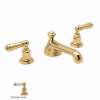 Perrin and Rowe U.3705L-IB-2 Widespread Bathroom Faucet and Pop-Up Drain in English Gold