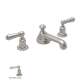 Perrin and Rowe U.3705L-STN-2 Widespread Bathroom Faucet and Pop-Up Drain in Satin Nickel