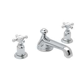Perrin and Rowe Widespread Bathroom Faucet And Pop-Up Drain