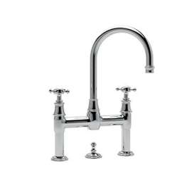 Perrin and Rowe Bridge Bathroom Faucet And Remote Pop-Up Drain