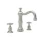 Perrin and Rowe U.3721X-STN-2 Widespread Bathroom Faucet and Metal Cross Handles in Satin Nickel