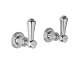 Perrin and Rowe U.3750LSP-APC-2 Pair of 1/2in Concealed Wall Valves in Polished Chrome