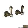 Perrin and Rowe U.3750LSP-EB-2 Pair of 1/2in Concealed Wall Valves in English Bronze