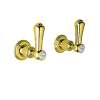 Perrin and Rowe U.3750LSP-IB-2 Pair of 1/2in Concealed Wall Valves in English Gold