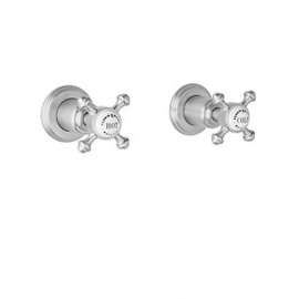 U.3751X-2 Perrin and Rowe Pair of 1/2in Concealed Wall Valves