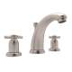 Perrin and Rowe Holborn U.3861X-STN-2 High Neck Widespread Lavatory Faucet with Cross Handle in Satin Nickel