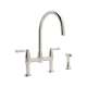 Perrin and Rowe U.4273LS-PN-2 Bridge Kitchen Faucet in Polished Nickel