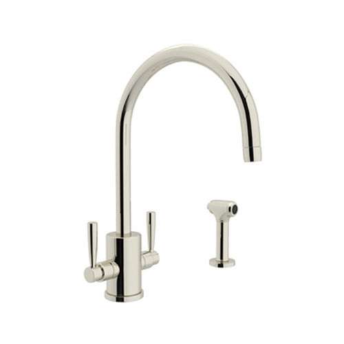 Perrin and Rowe U.4312LS-PN-2 Kitchen Faucet in Polished Nickel