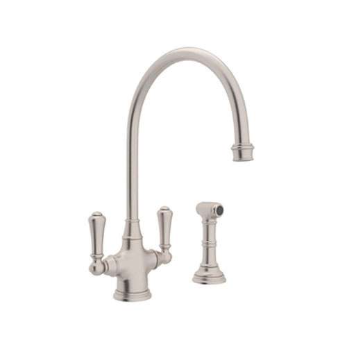 Perrin and Rowe U.4710STN-2 Kitchen Faucet in Satin Nickel