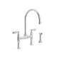 Perrin and Rowe U.4719L-APC-2 Bridge Kitchen Faucet in Polished Chrome