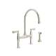 Perrin and Rowe U.4719L-PN-2 Bridge Kitchen Faucet in Polished Nickel