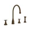 Perrin and Rowe U.4735X-EB-2 Widespread Kitchen Faucet in English Bronze