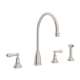 Perrin and Rowe U.4736L-STN-2 Widespread Kitchen Faucet in Satin Nickel