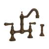 Perrin and Rowe U.4756L-EB-2 Bridge Kitchen Faucet in English Bronze