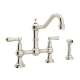 Perrin and Rowe U.4756L-PN-2 Bridge Kitchen Faucet in Polished Nickel