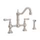 Perrin and Rowe U.4756L-STN-2 Bridge Kitchen Faucet in Satin Nickel
