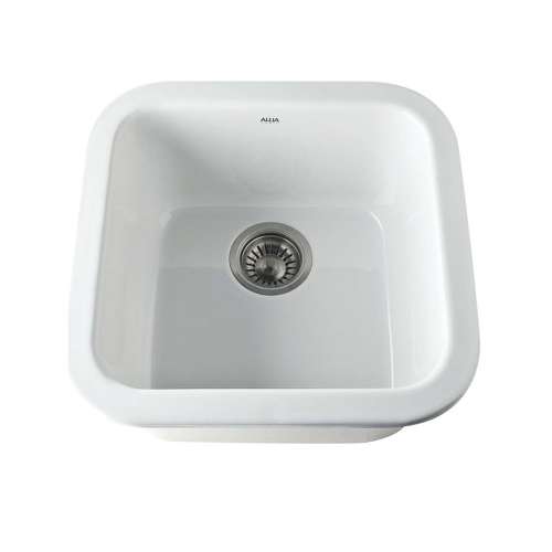 18in Drop-In Fireclay Bar Sink in White