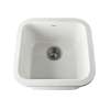 18in Drop-In Fireclay Bar Sink in Biscuit