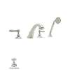 Roman Tub Faucet and Single Function Hand Shower in Polished Nickel