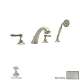Roman Tub Faucet and Single Function Hand Shower in Satin Nickel