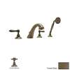Roman Tub Faucet and Single Function Hand Shower in Tuscan Brass